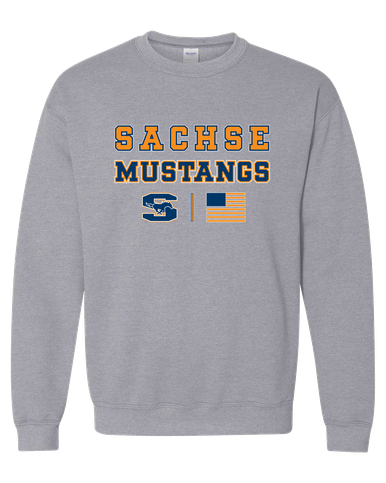 Sachse Mustangs Spirit Flag Men's Sweatshirt