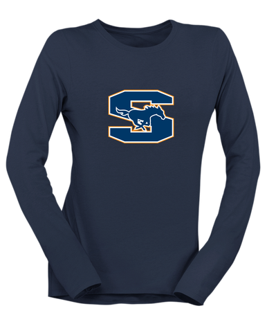 Sachse Mustangs Mascot #1 Women's Premium LS T-Shirt