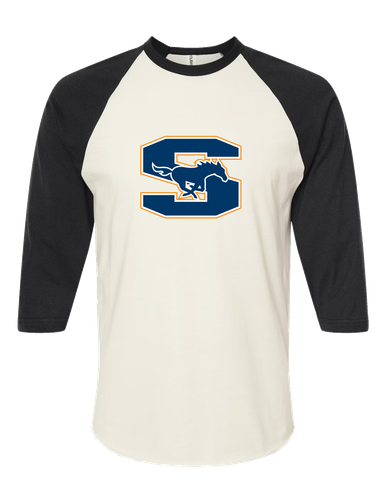 Sachse Mustangs Mascot #1 Men's Baseball T-Shirt