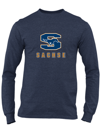 Sachse Mustangs Mascot #2 Men's LS T-Shirt