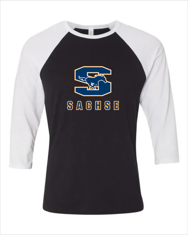Sachse Mustangs Mascot #2 Women's Baseball T-Shirt