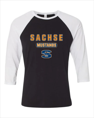 Sachse Mustangs Mascot #3 Men's Baseball T-Shirt