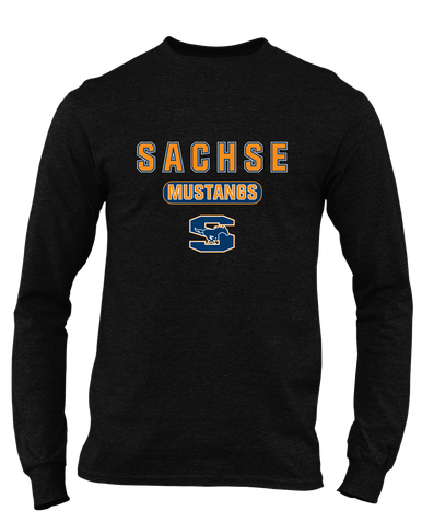 Sachse Mustangs Mascot #3 Men's Premium LS T-Shirt