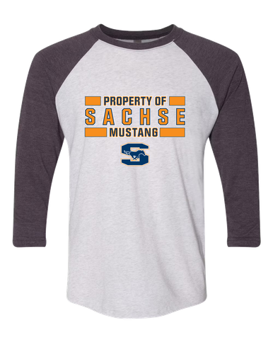 Sachse Mustangs Property Of Men's Baseball T-Shirt