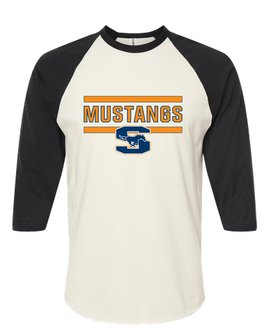 Sachse Mustangs Mascot #5 Men's Baseball T-Shirt