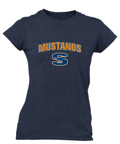 Sachse Mustangs Mascot #6 Women's SS T-Shirt