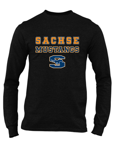 Sachse Mustangs Spirit Men's LS T-Shirt