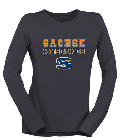 Sachse Mustangs Spirit Women's Premium LS T-Shirt