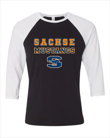 Sachse Mustangs Spirit Men's Baseball T-Shirt