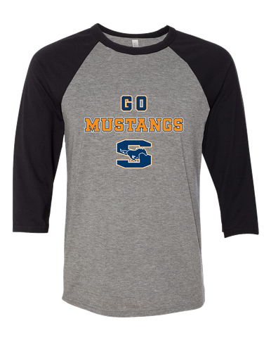 Sachse Mustangs Go Team Women's Baseball T-Shirt