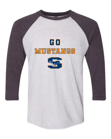 Sachse Mustangs Go Team Men's Baseball T-Shirt