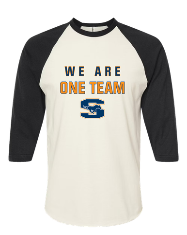 Sachse Mustangs We Are One Team Women's Baseball T-Shirt