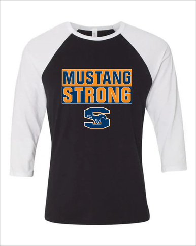 Sachse Mustangs Strong #1 Women's Baseball T-Shirt
