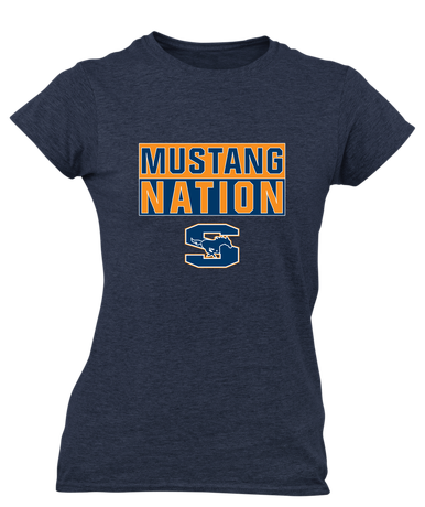 Sachse Mustangs Nation #1 Women's Premium SS T-Shirt