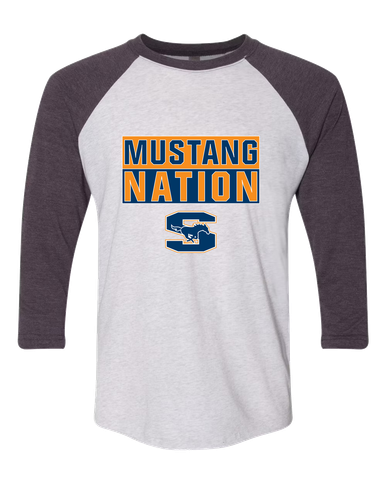 Sachse Mustangs Nation #1 Women's Baseball T-Shirt