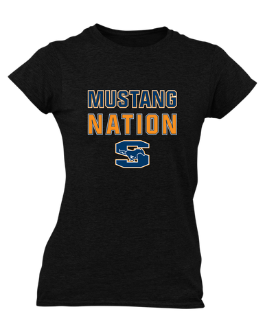 Sachse Mustangs Nation #2 Women's Premium SS T-Shirt
