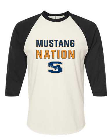 Sachse Mustangs Nation #2 Women's Baseball T-Shirt