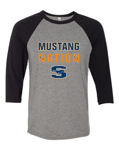 Sachse Mustangs Nation #2 Men's Baseball T-Shirt