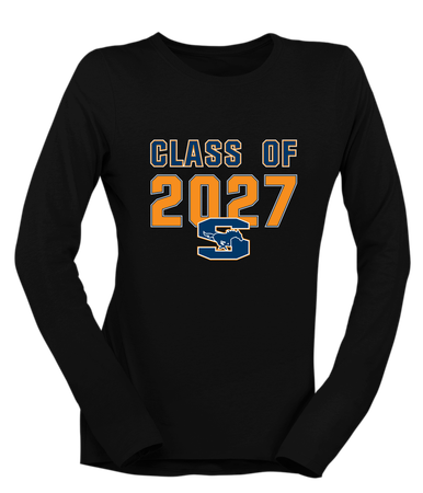Sachse Mustangs Class of 2027 Women's LS T-Shirt