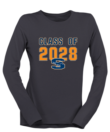 Sachse Mustangs Class of 2028 Women's LS T-Shirt