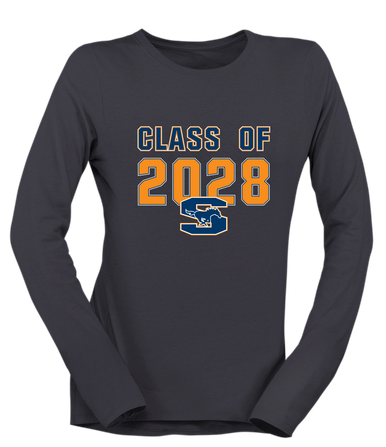 Sachse Mustangs Class of 2028 Women's Premium LS T-Shirt