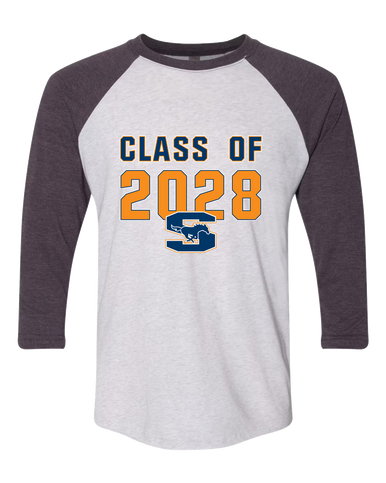 Sachse Mustangs Class of 2028 Women's Baseball T-Shirt
