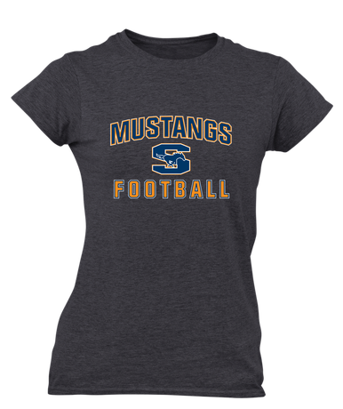 Sachse Mustangs Football #1 Women's SS T-Shirt