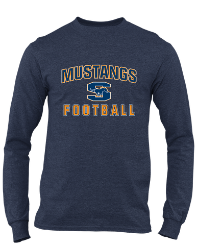 Sachse Mustangs Football #1 Men's LS T-Shirt