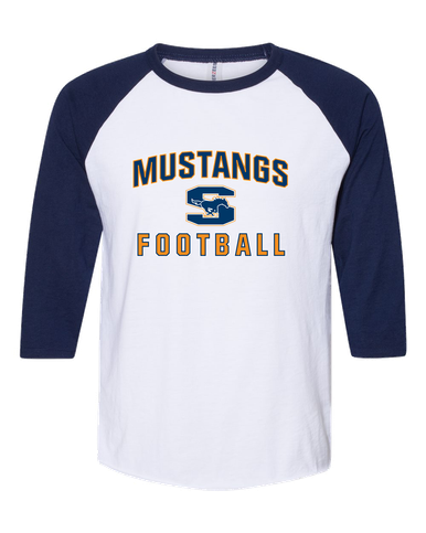 Sachse Mustangs Football #1 Men's Baseball T-Shirt