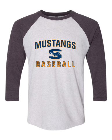 Sachse Mustangs Baseball #1 Women's Baseball T-Shirt
