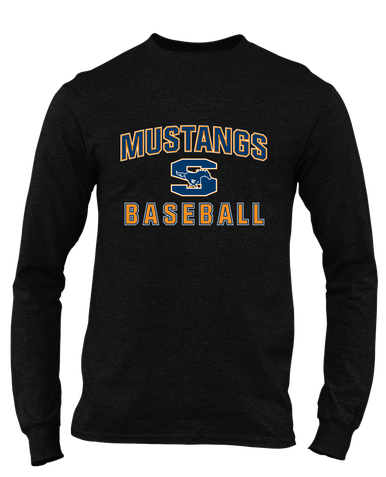 Sachse Mustangs Baseball #1 Men's Premium LS T-Shirt