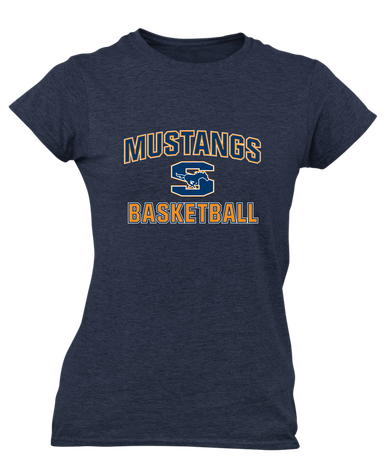 Sachse Mustangs Basketball #1 Women's SS T-Shirt