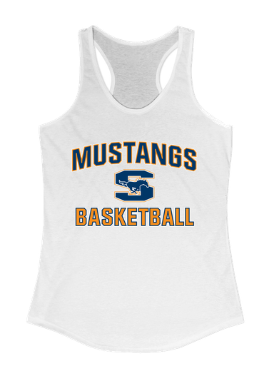 Sachse Mustangs Basketball #1 Women's Tank Top