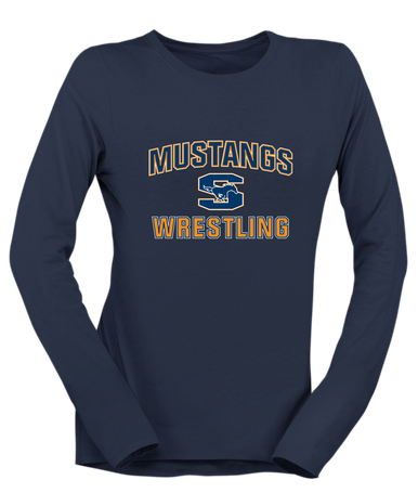 Sachse Mustangs Wrestling Women's Premium LS T-Shirt