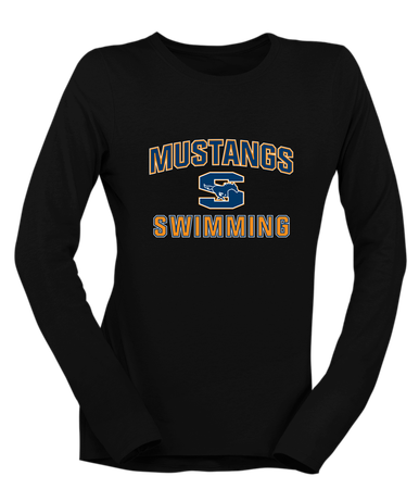 Sachse Mustangs Swimming Women's LS T-Shirt