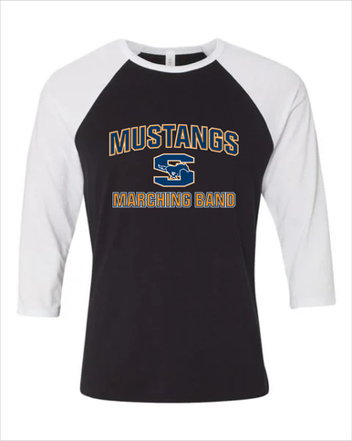 Sachse Mustangs Marching Band Men's Baseball T-Shirt