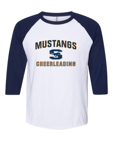 Sachse Mustangs Cheerleading Women's Baseball T-Shirt