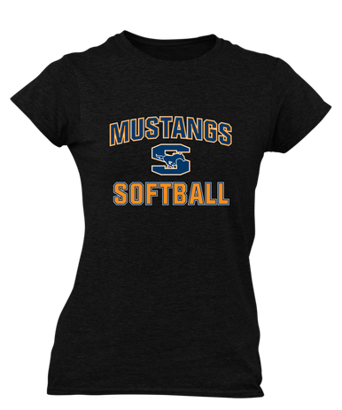 Sachse Mustangs Softball #1 Women's Premium SS T-Shirt