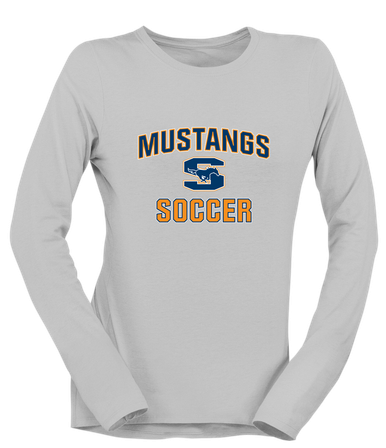 Sachse Mustangs Soccer #1 Women's LS T-Shirt