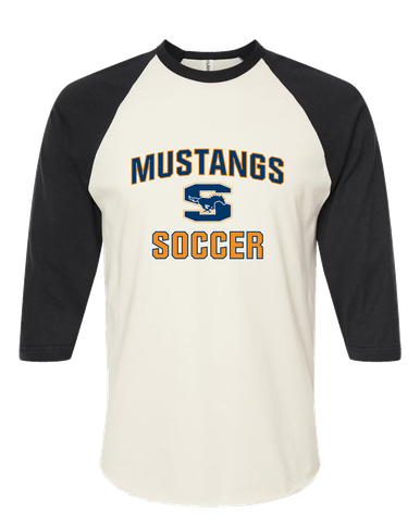 Sachse Mustangs Soccer #1 Men's Baseball T-Shirt