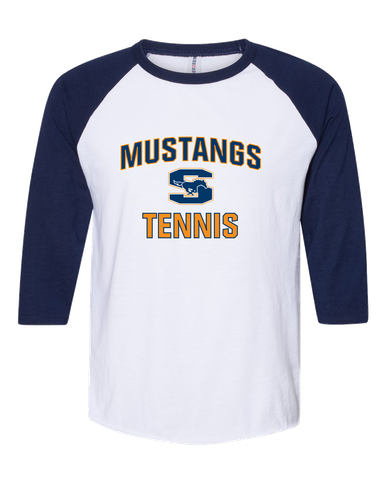 Sachse Mustangs Tennis Men's Baseball T-Shirt