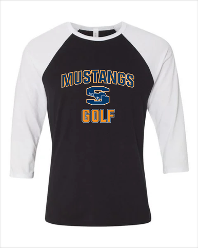 Sachse Mustangs Golf Men's Baseball T-Shirt