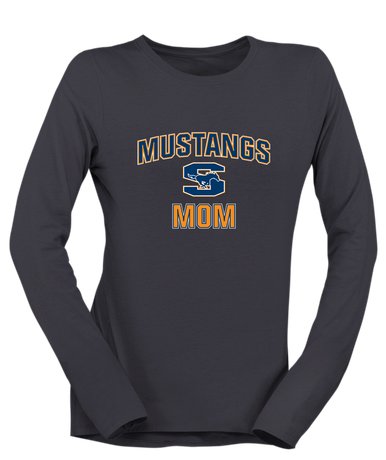 Sachse Mustangs Mom Women's LS T-Shirt