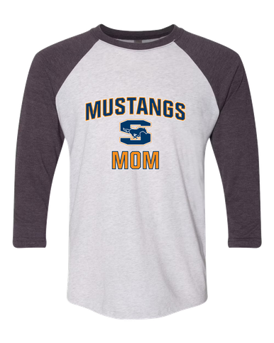 Sachse Mustangs Mom Women's Baseball T-Shirt
