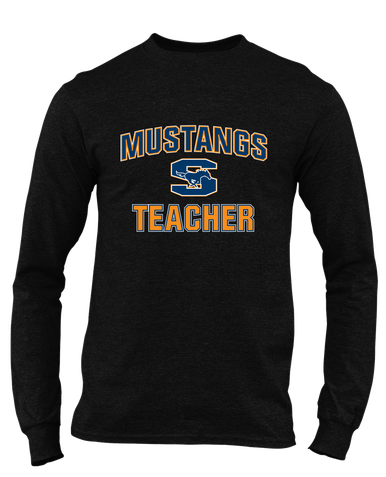 Sachse Mustangs Teacher Men's LS T-Shirt