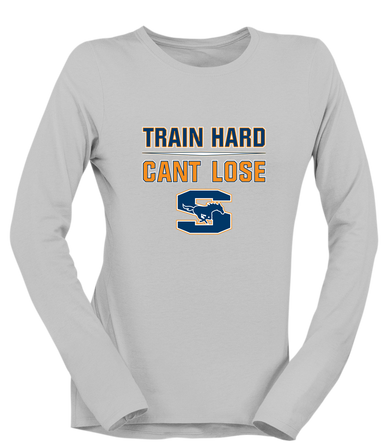 Sachse Mustangs Train Hard, Can't Lose Women's LS T-Shirt