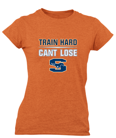 Sachse Mustangs Train Hard, Can't Lose Women's Premium SS T-Shirt
