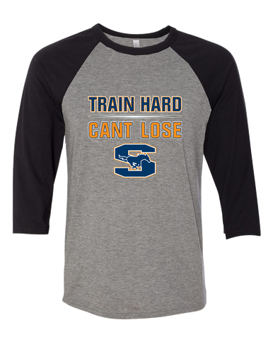 Sachse Mustangs Train Hard, Can't Lose Women's Baseball T-Shirt