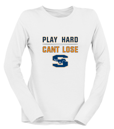 Sachse Mustangs Play Hard, Can't Lose Women's LS T-Shirt