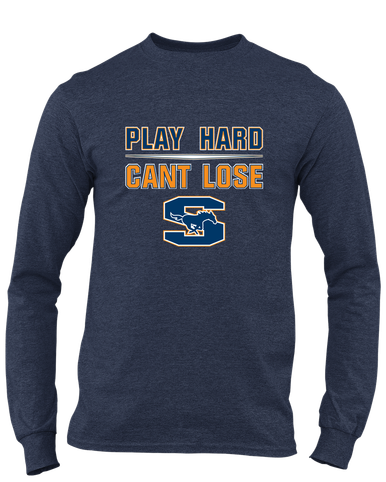 Sachse Mustangs Play Hard, Can't Lose Men's LS T-Shirt